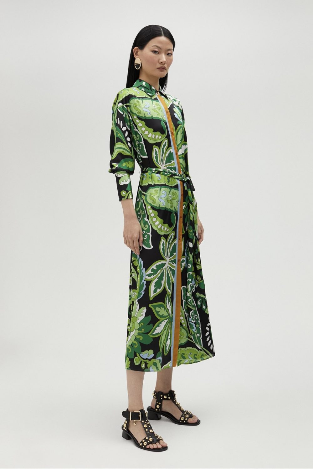 Black Knit Dress With Studs