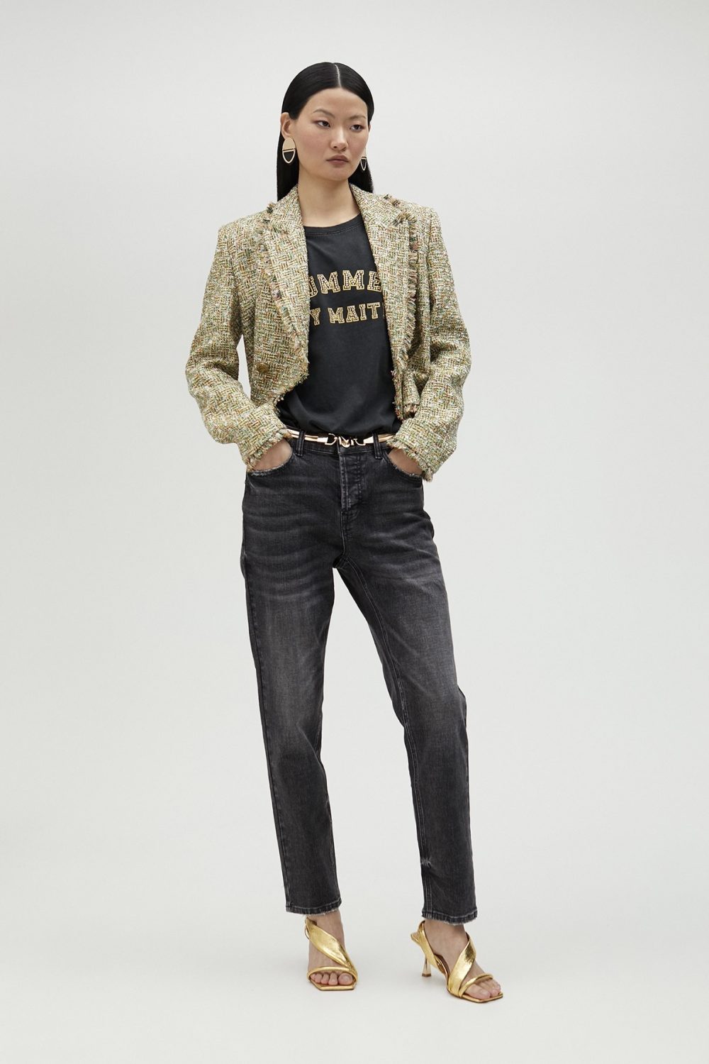 5-Pocket Black Jeans