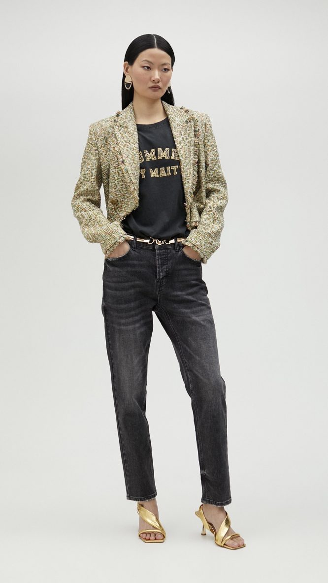 5-Pocket Black Jeans