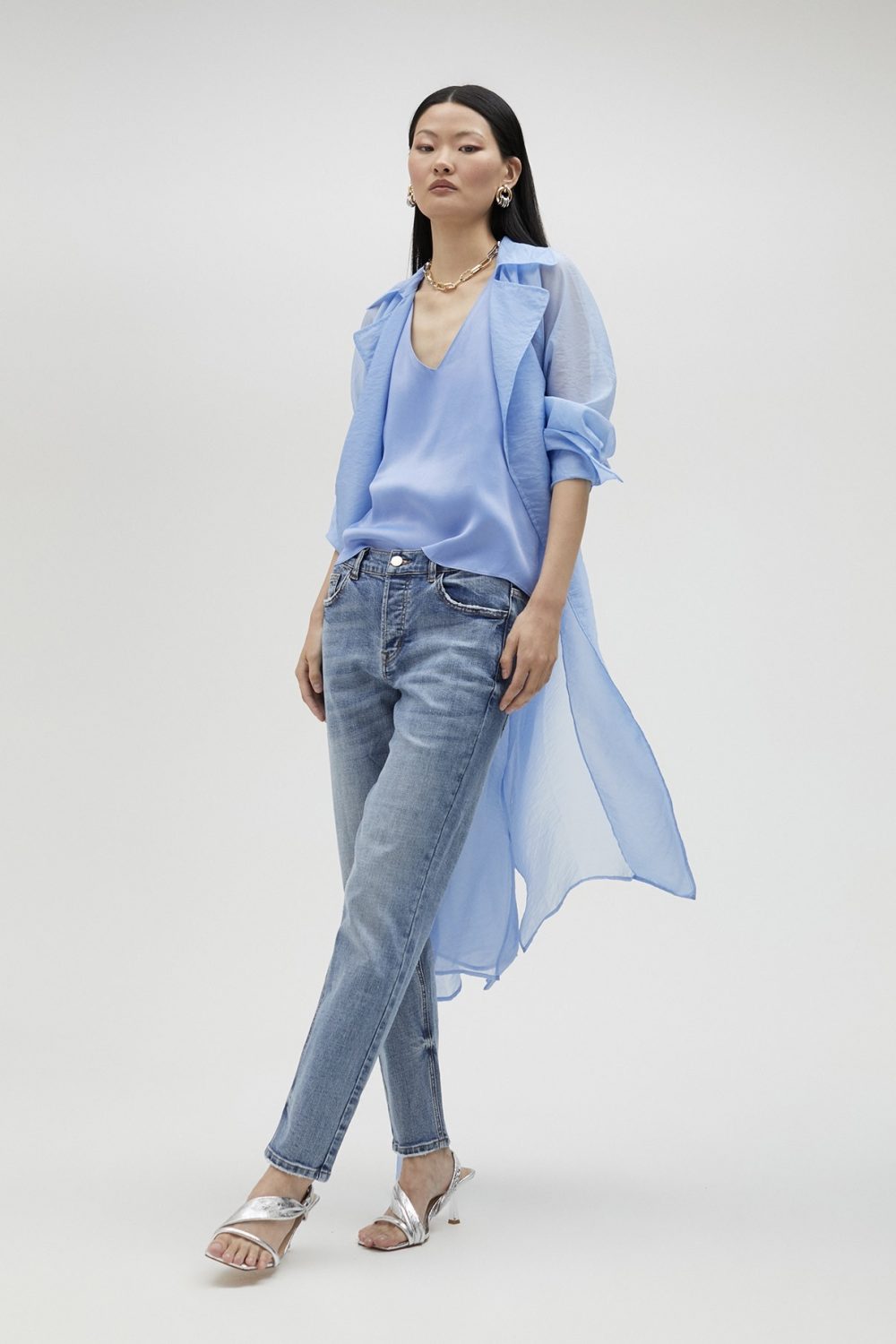 Animal Print Blazer Orange