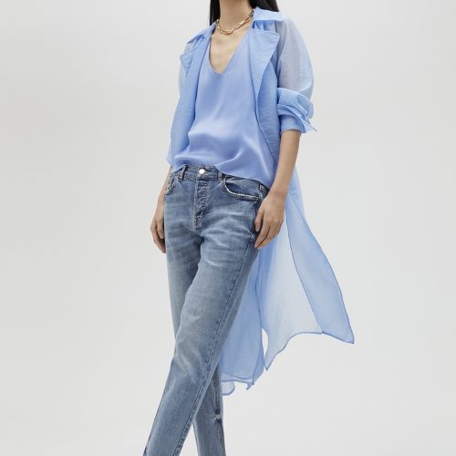 Animal Print Blazer Orange