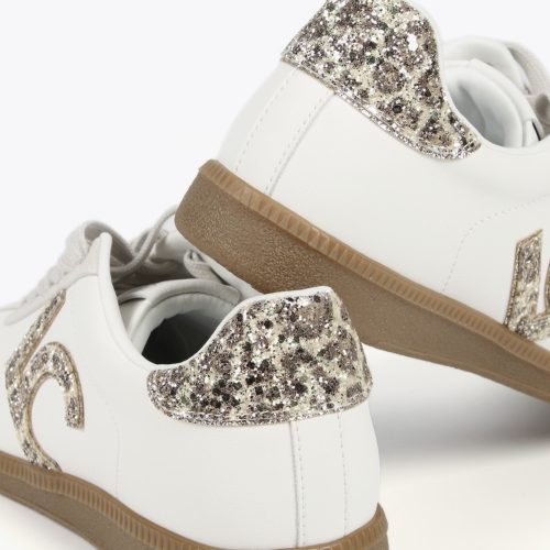 Sneakers with Leopard & Glitter-Effect Details