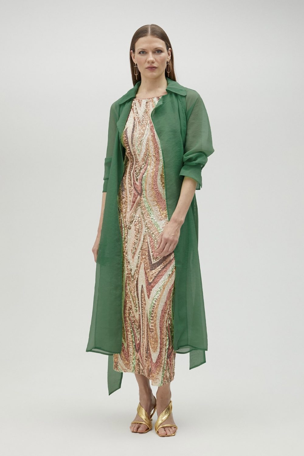 Animal Print Blazer Orange