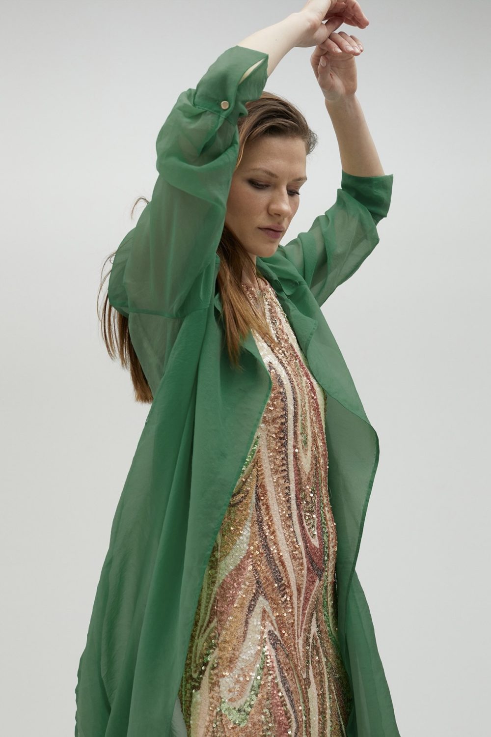 Animal Print Blazer Orange