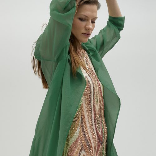 Animal Print Blazer Orange