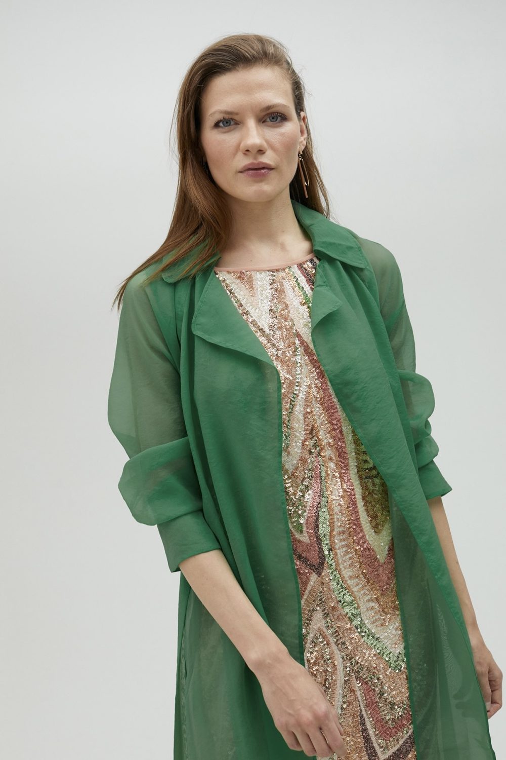 Animal Print Blazer Orange