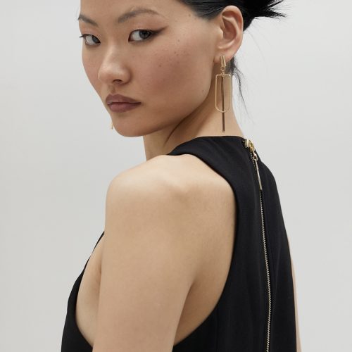 Black Top With Fringing And Rhinestones