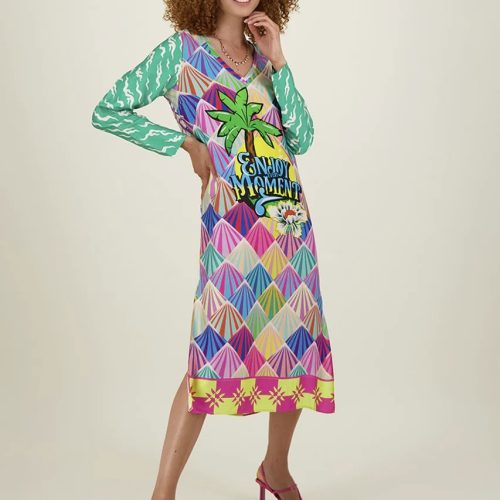 Violet V-Neck T-Dress-Artisan