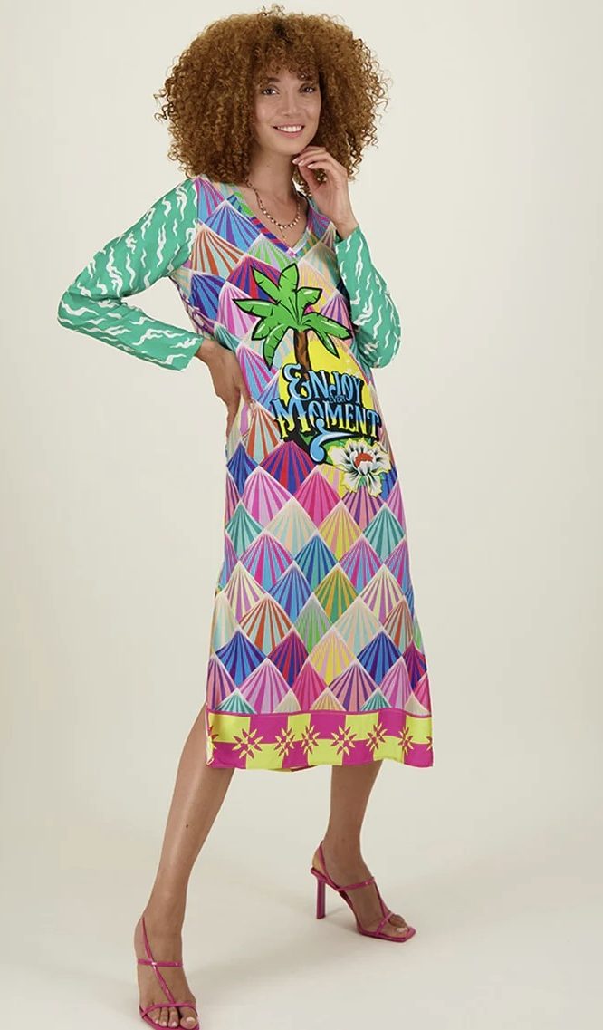 Violet V-Neck T-Dress-Artisan