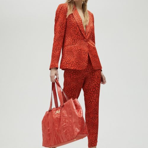 Animal Print Blazer Orange