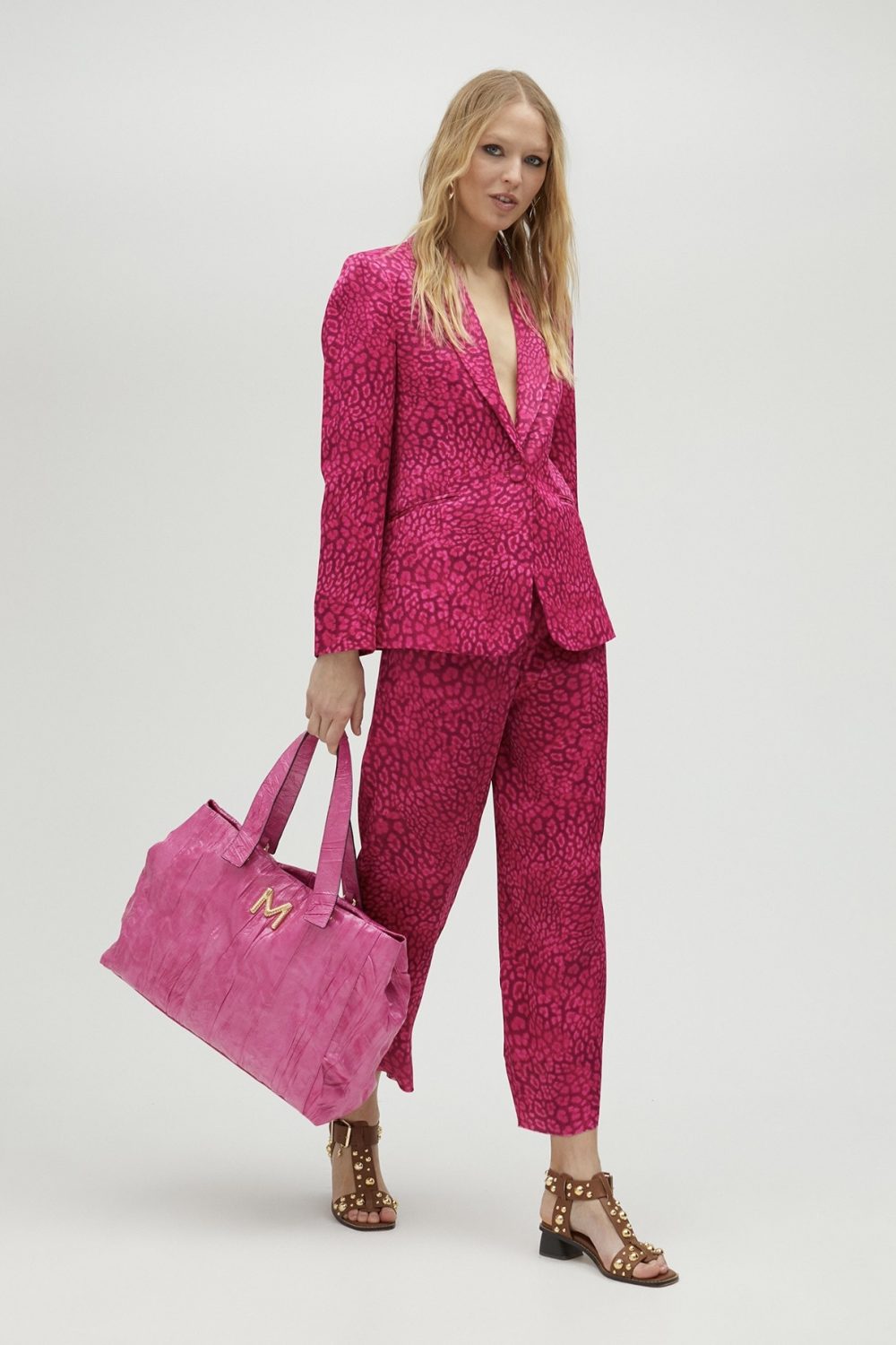 Animal Print Blazer Orange