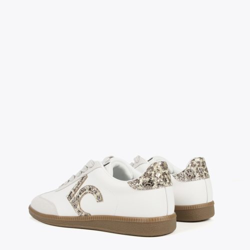 Sneakers with Leopard & Glitter-Effect Details