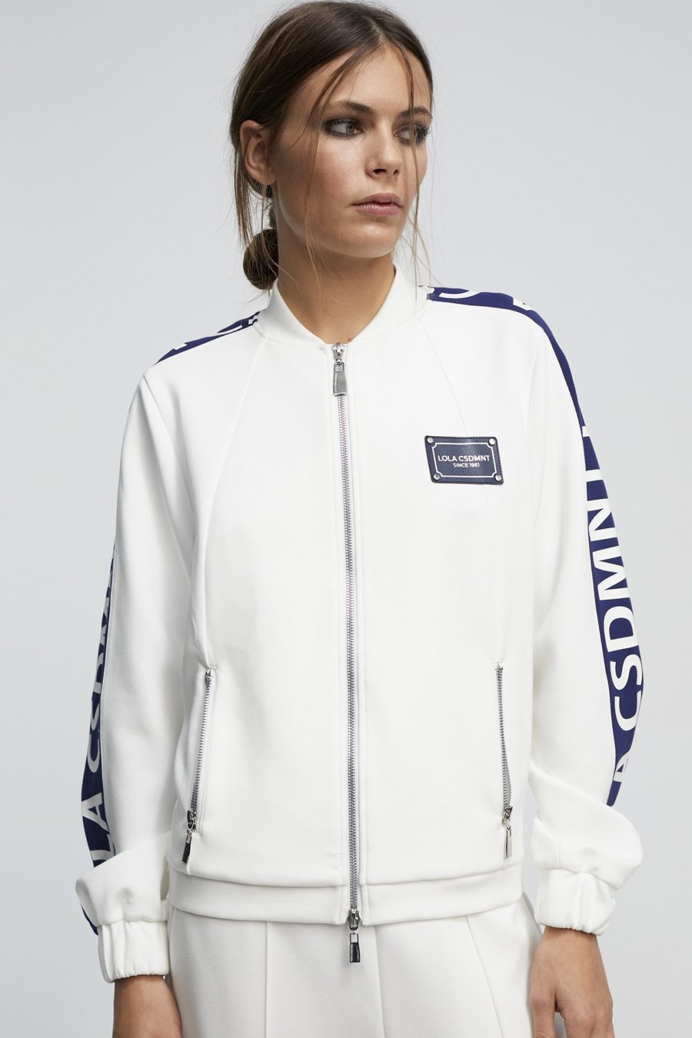 εικόνα-27-2 White & Blue zip-up Sweatshirt