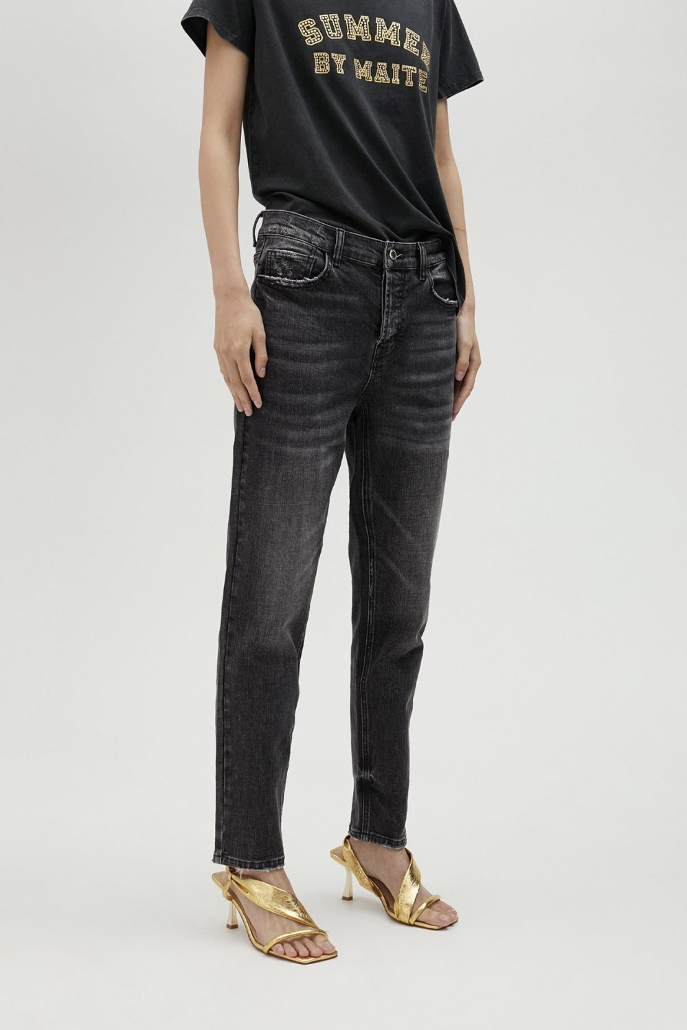 5-Pocket Black Jeans