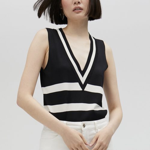 Black & White knit top