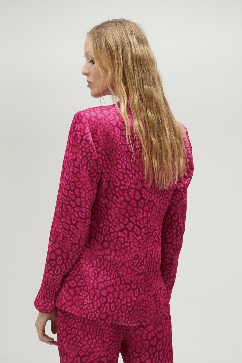 Animal Print Blazer Orange