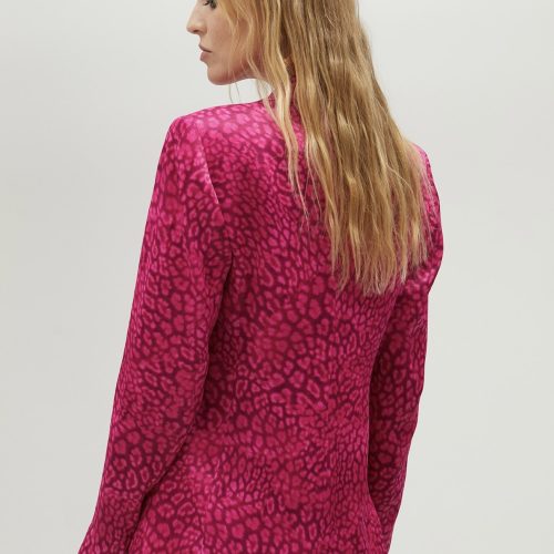 Animal Print Blazer Orange