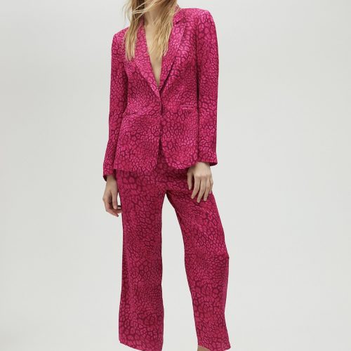 Animal Print Blazer Orange