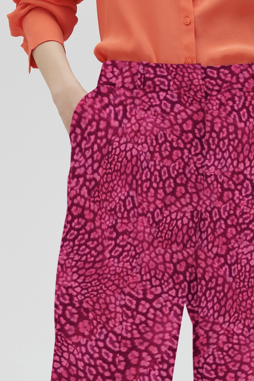 Animal Print Blazer Orange