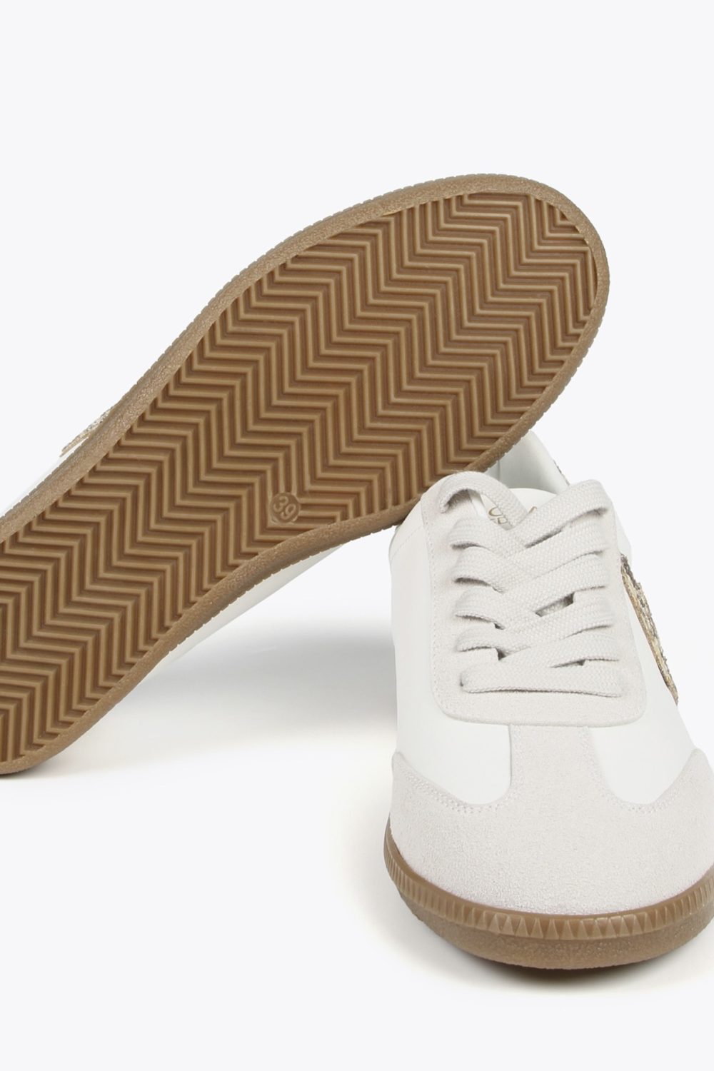 Sneakers with Leopard & Glitter-Effect Details