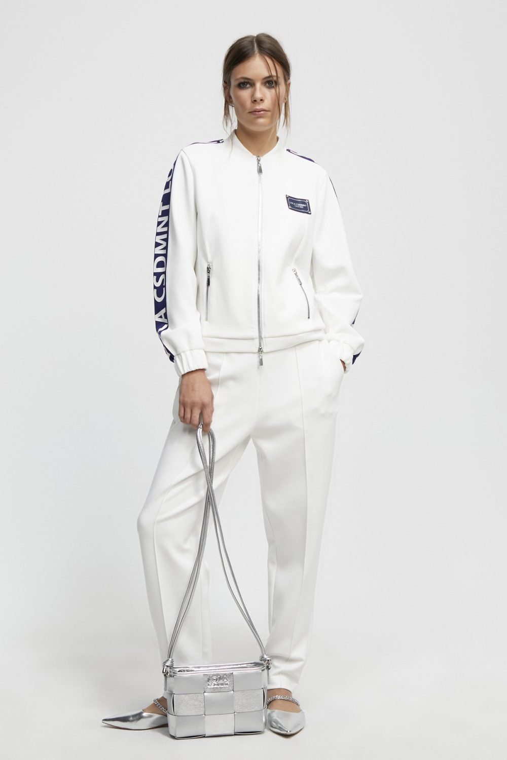 εικόνα-28-2 White & Blue zip-up Sweatshirt