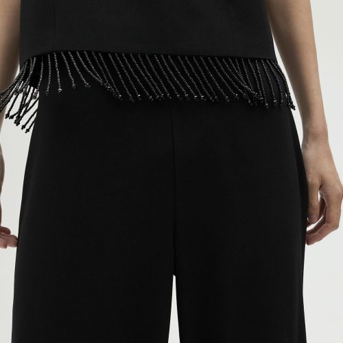 Black Top With Fringing And Rhinestones