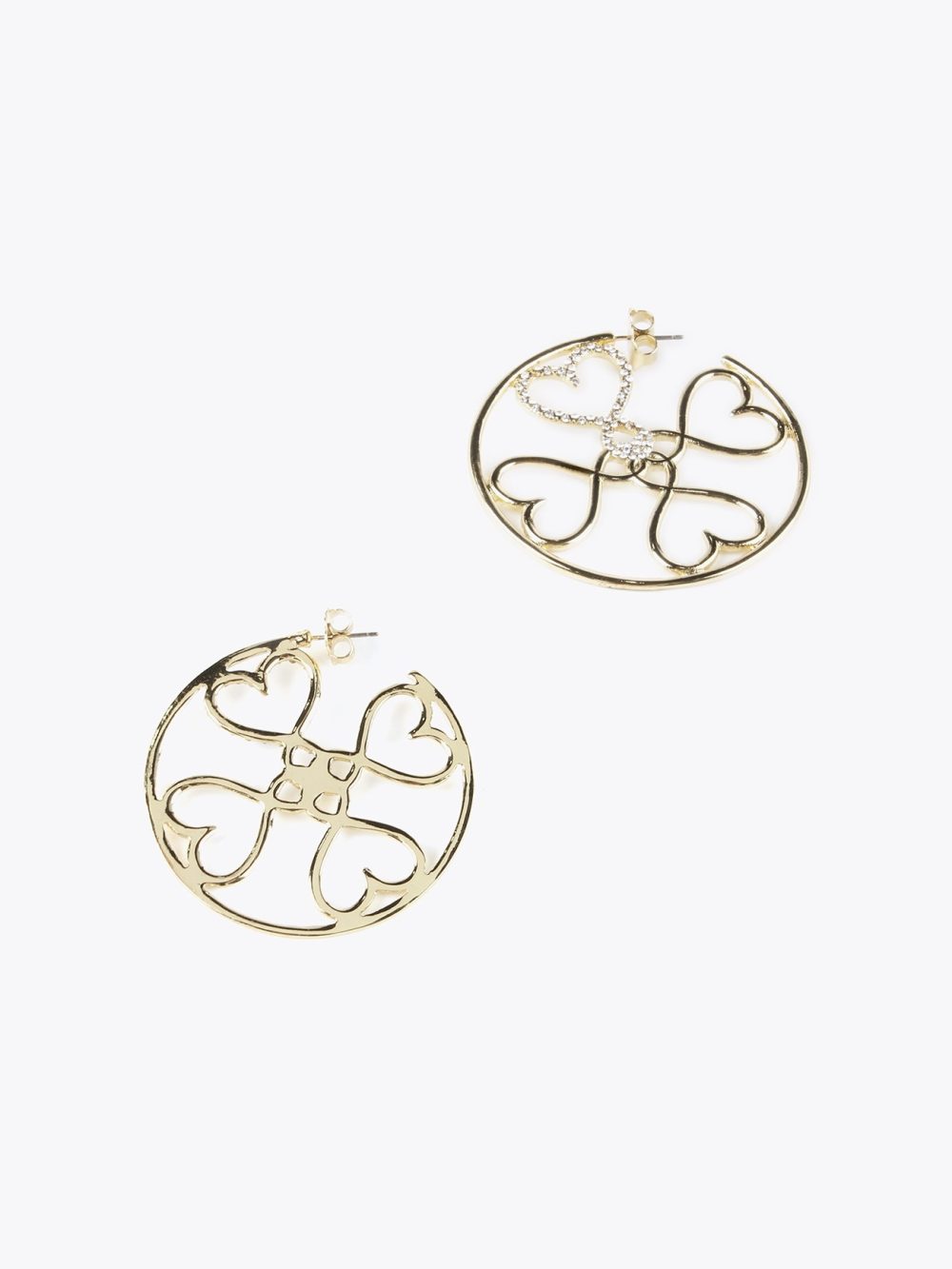 Hoop Earrings With Hearts