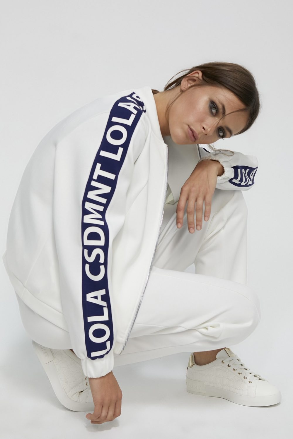 εικόνα-29-2 White & Blue zip-up Sweatshirt