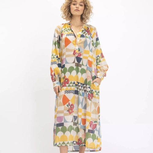 εικόνα-3-1 LAKSHMI SEVENTIES PATTERN DRESS