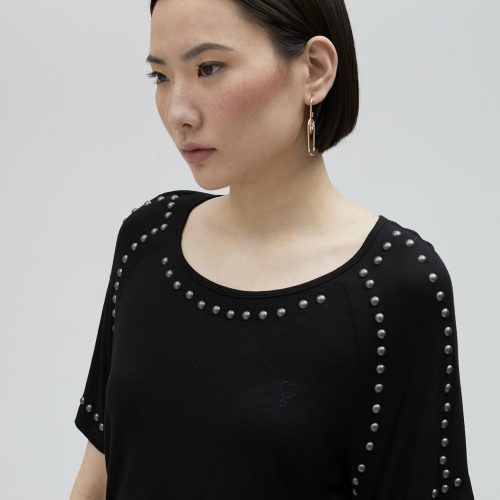 Short-Sleeved Studded T-Shirt