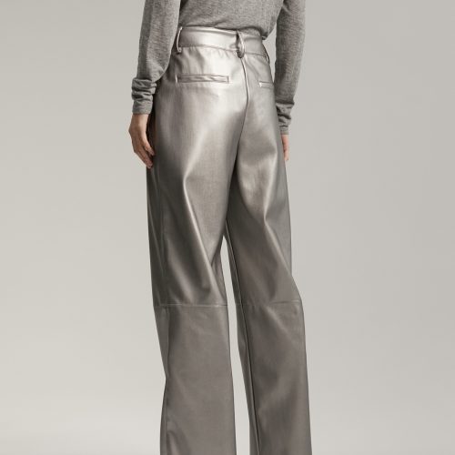 Wide Leg Silver Pants