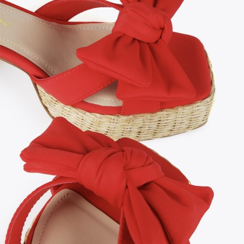 Heeled Sandals With Bow