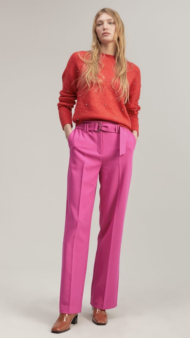 Wide-Leg Pants Pink