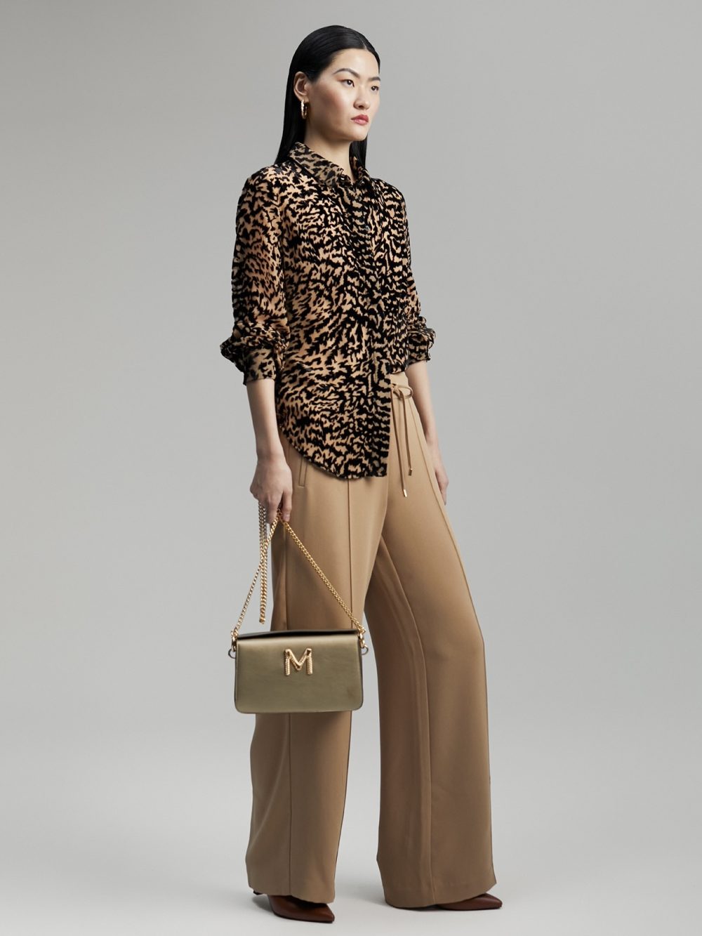 Velvety Animal Print Shirt