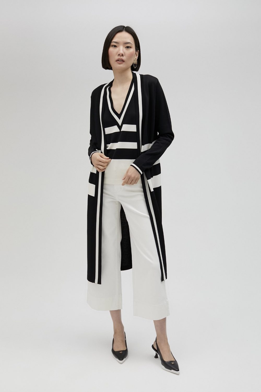 Black & White knit cardigan