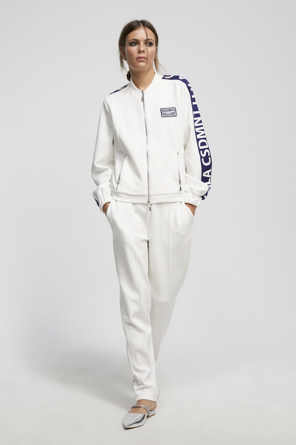 εικόνα-31-2 White & Blue zip-up Sweatshirt