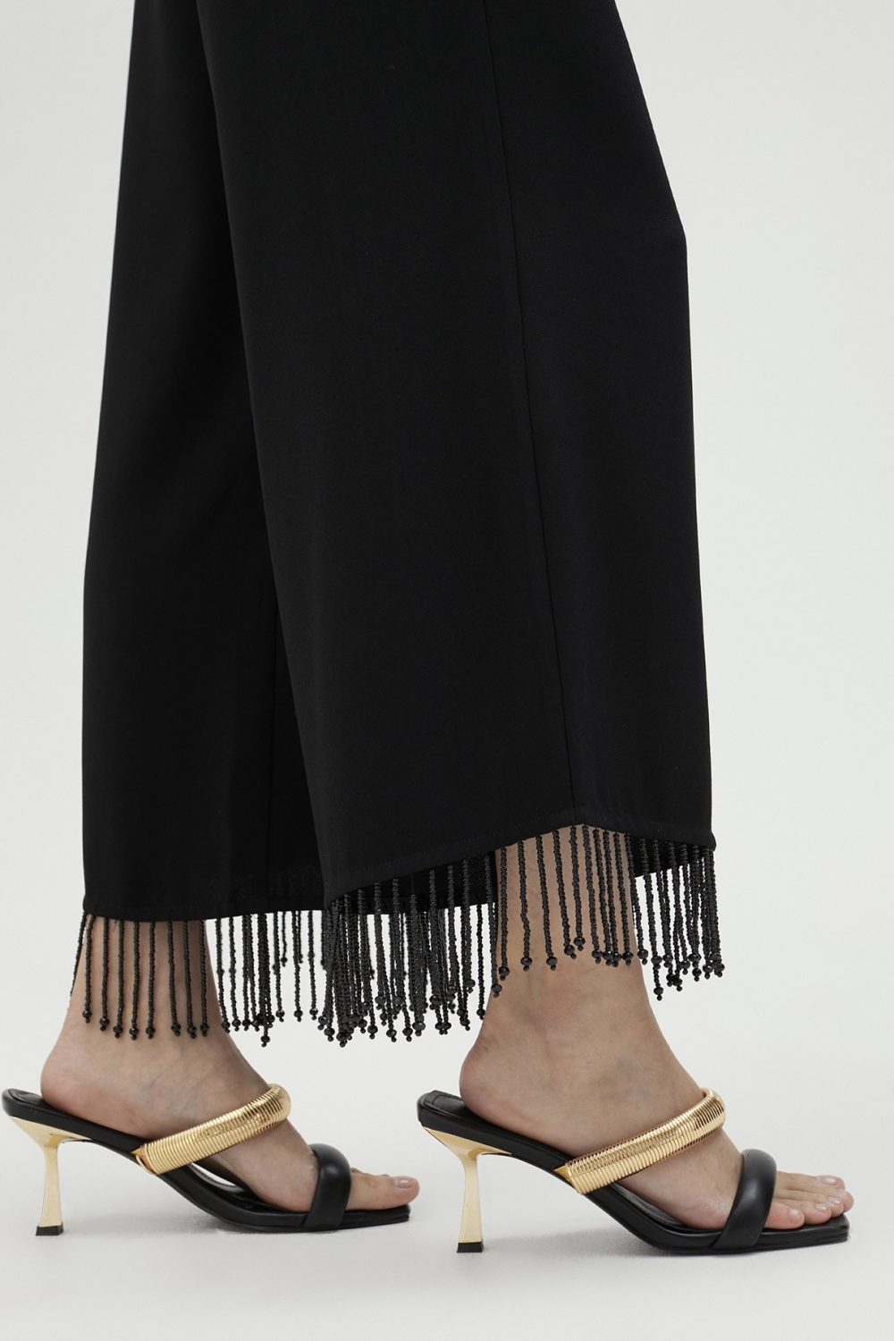 Black Top With Fringing And Rhinestones