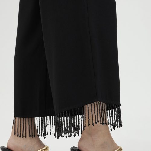 Black Top With Fringing And Rhinestones