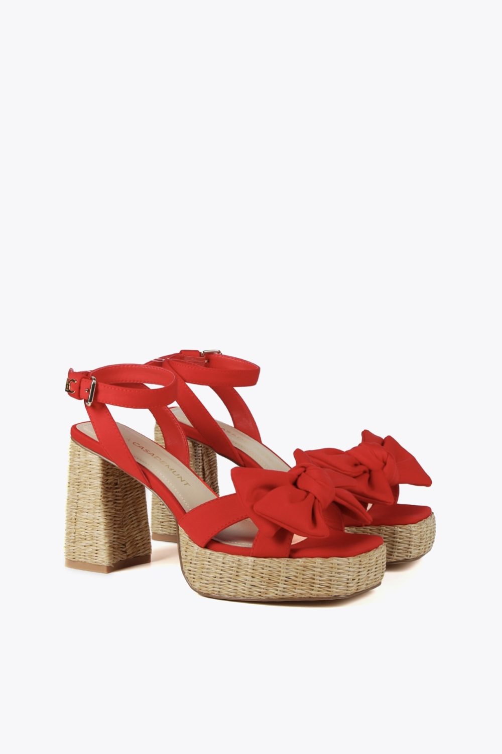 Heeled Sandals With Bow