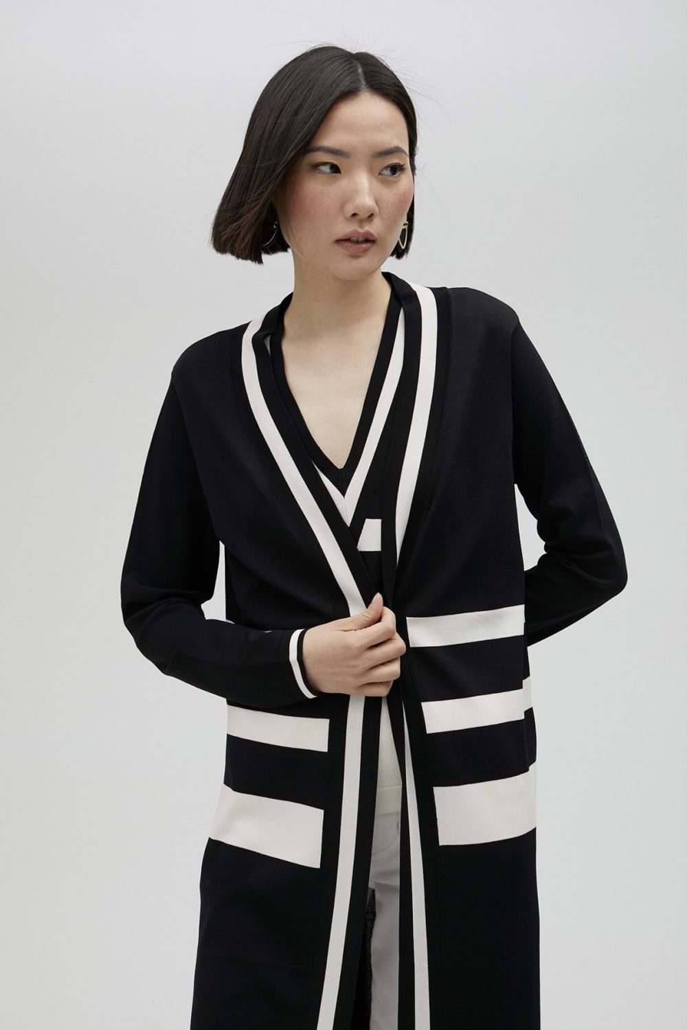 Black & White knit cardigan