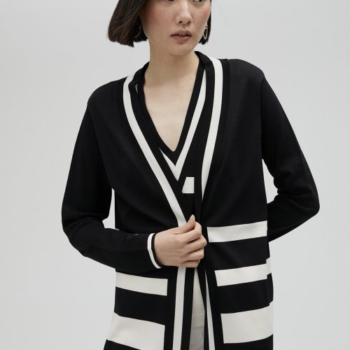 Black & White knit cardigan