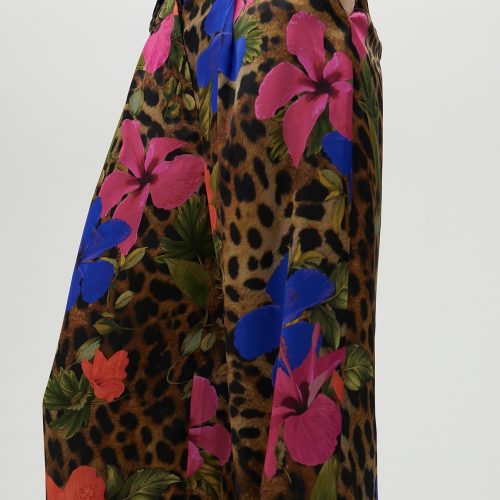 Flowing Animal Print Trousers