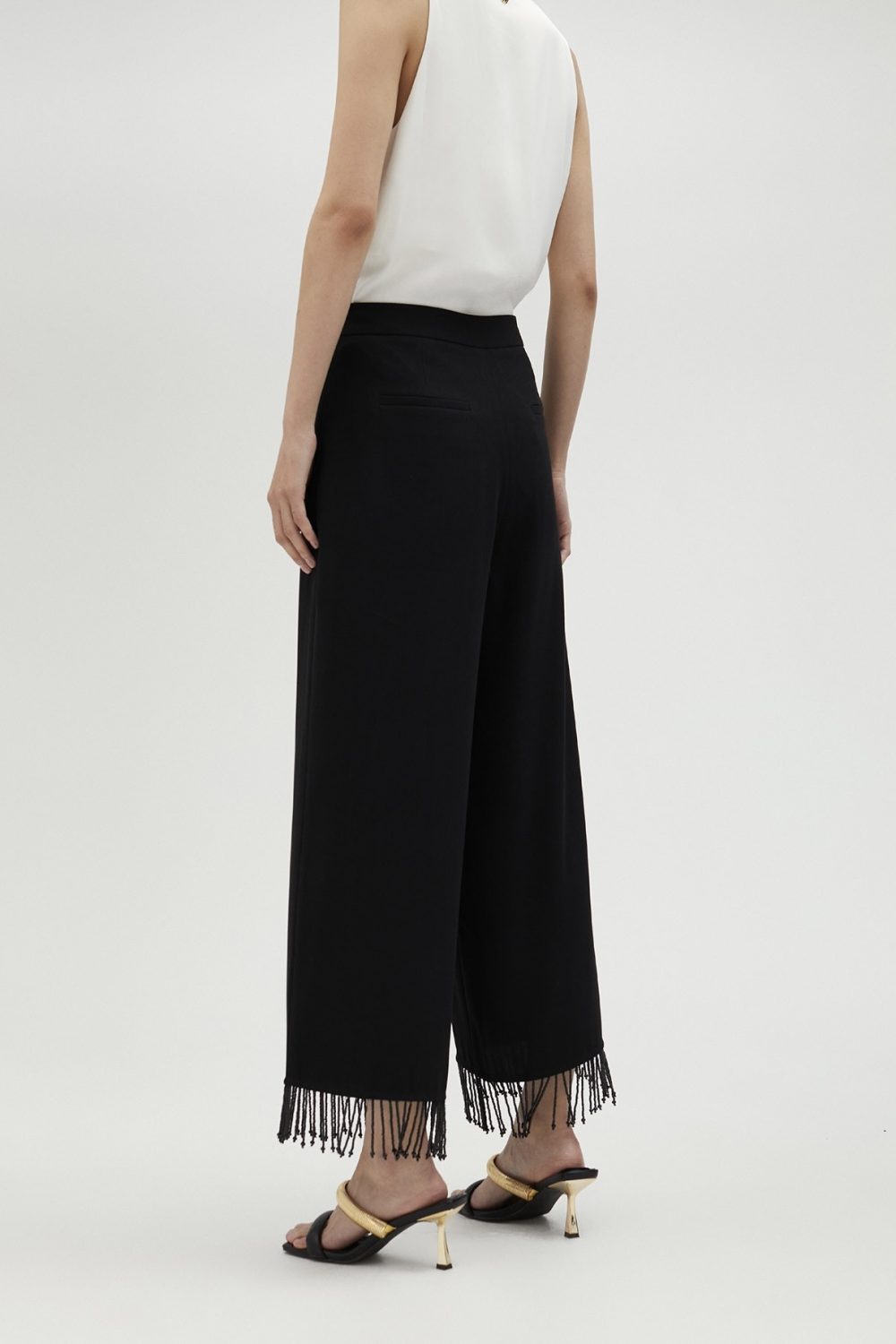 Black Top With Fringing And Rhinestones