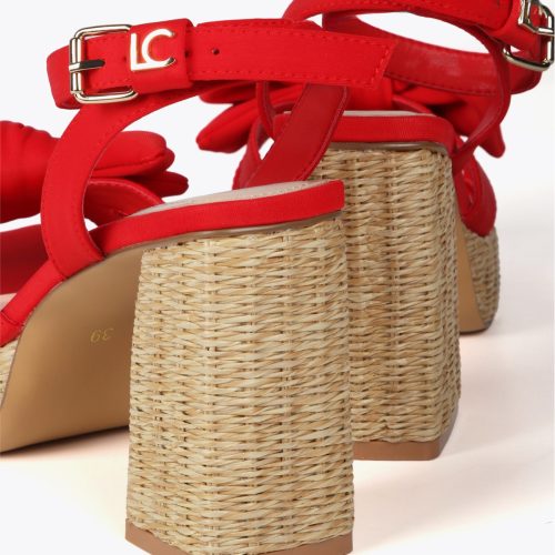 Heeled Sandals With Bow