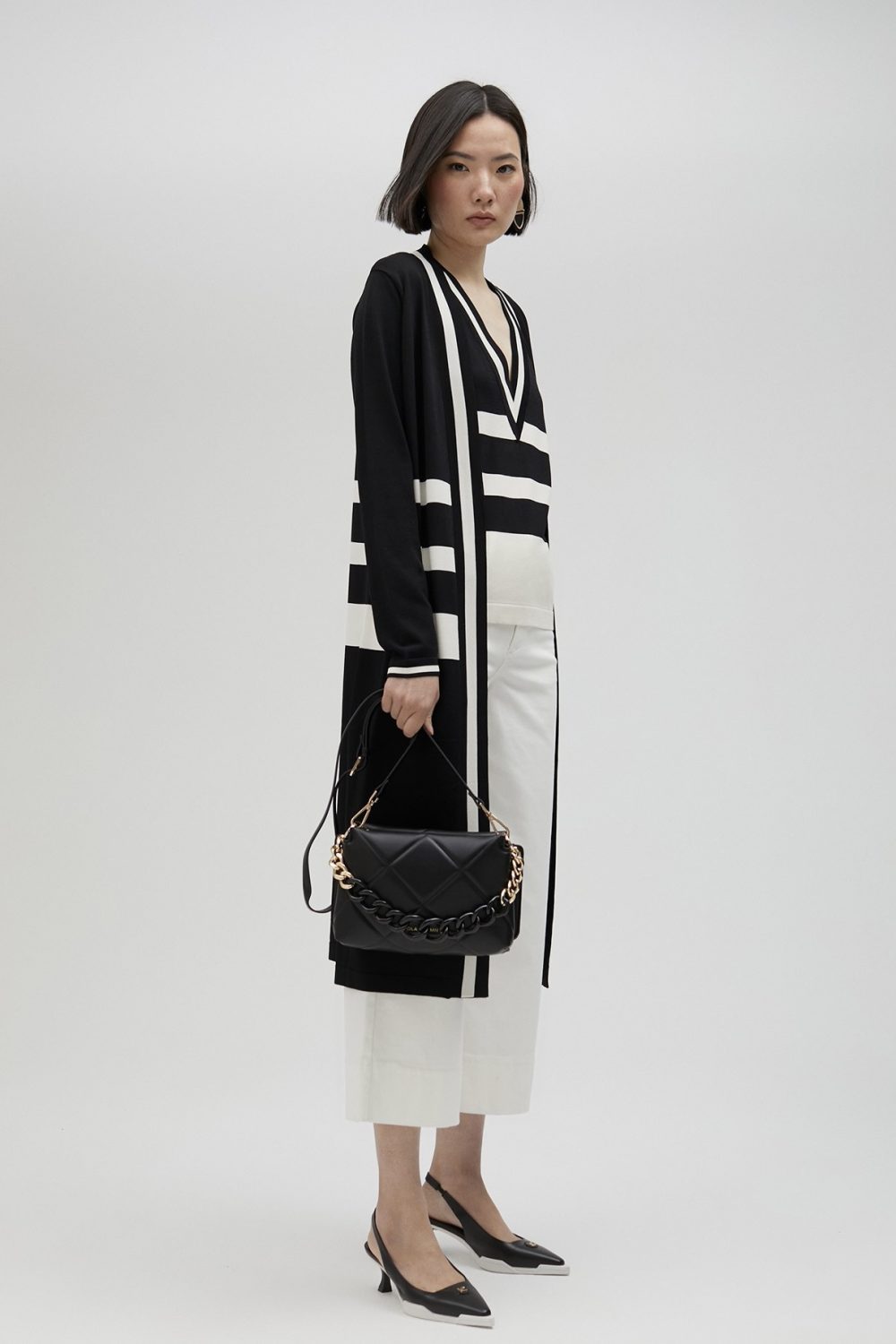 Black & White knit cardigan