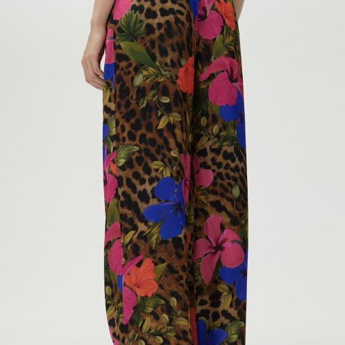 Flowing Animal Print Trousers