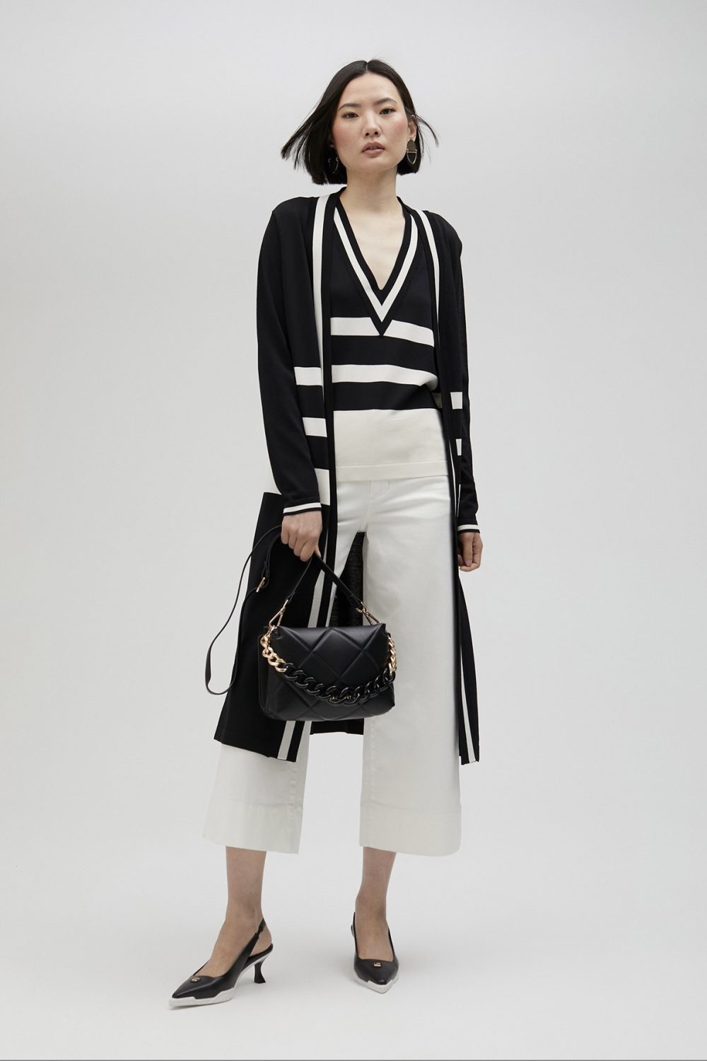 Black & White knit cardigan