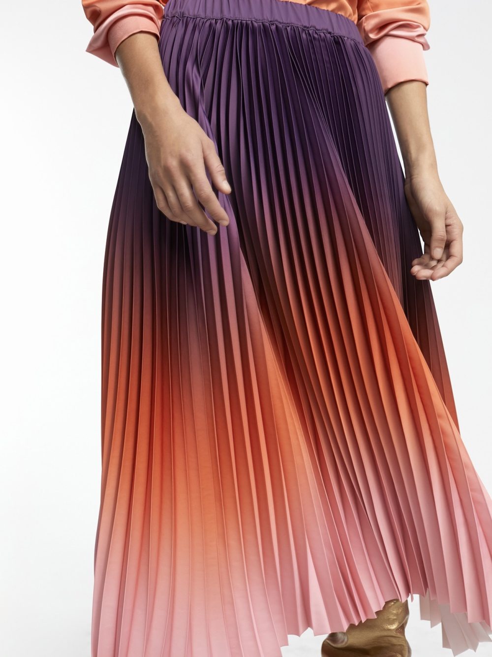 Pleated Ombré Skirt