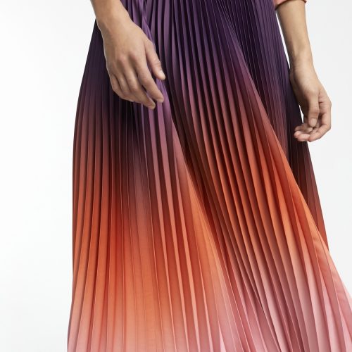 Pleated Ombré Skirt