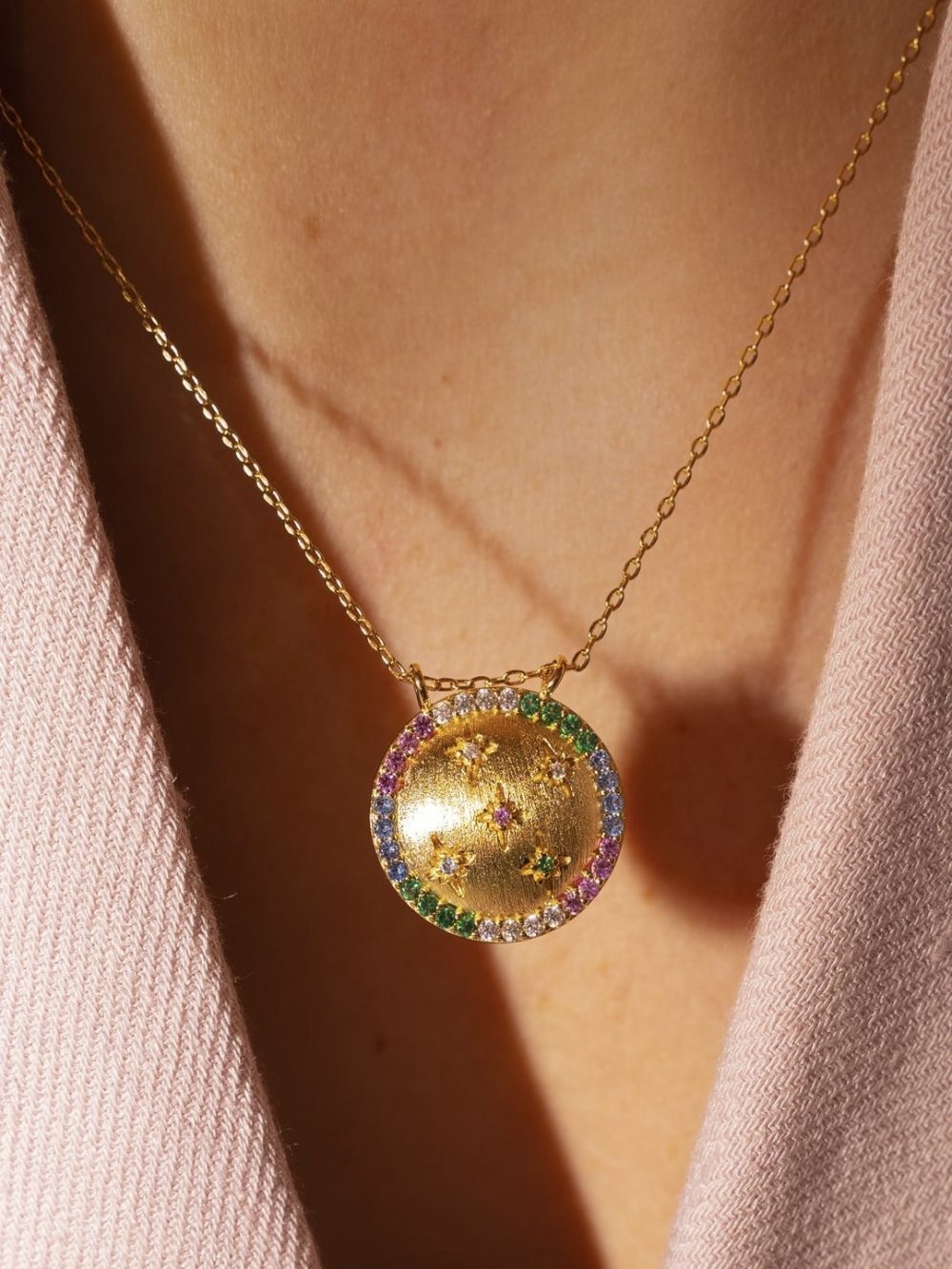 Rainbow Moon Necklace